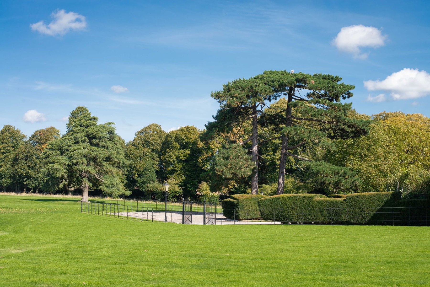The landscaped gardens and lawns at Knowlton Court