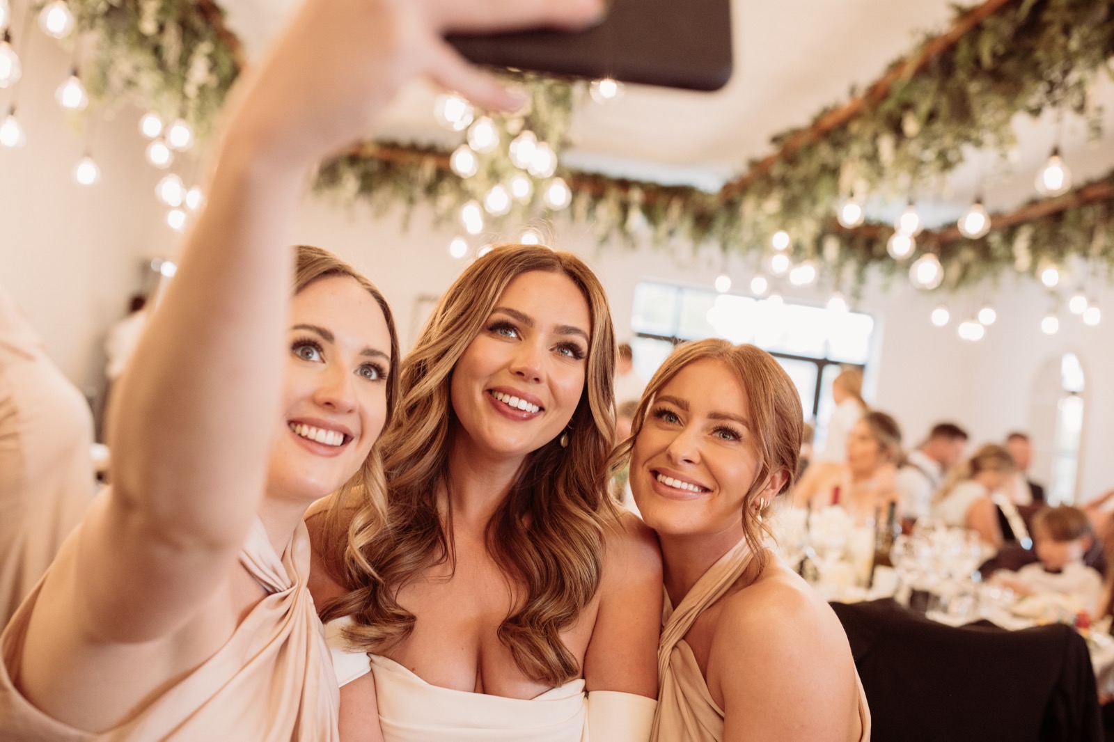 Wedding guests celebrating at Oad Street
