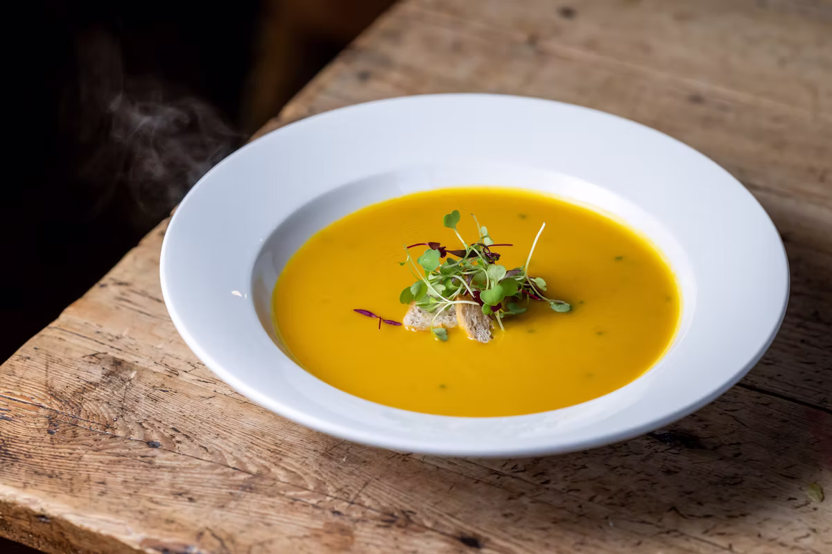 Carrot and coriander soup by Matt Trott photography