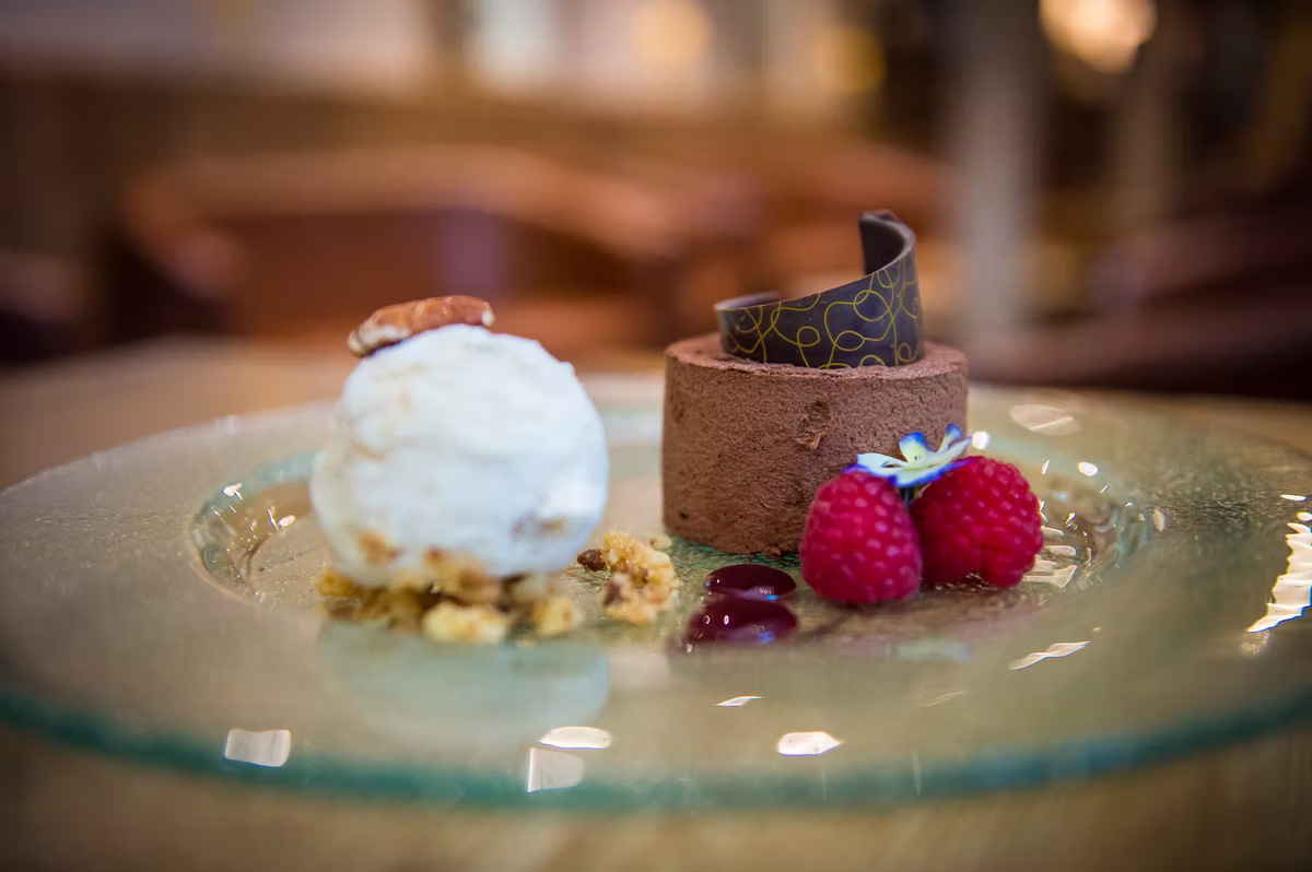 Chocolate Dessert with Pecan Ice Cream
