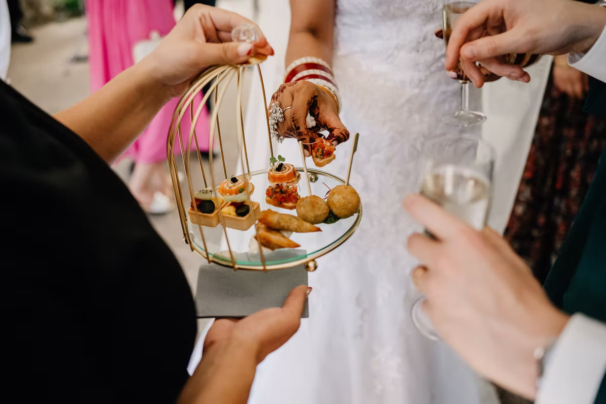 Canapés enjoyed at Hayne House