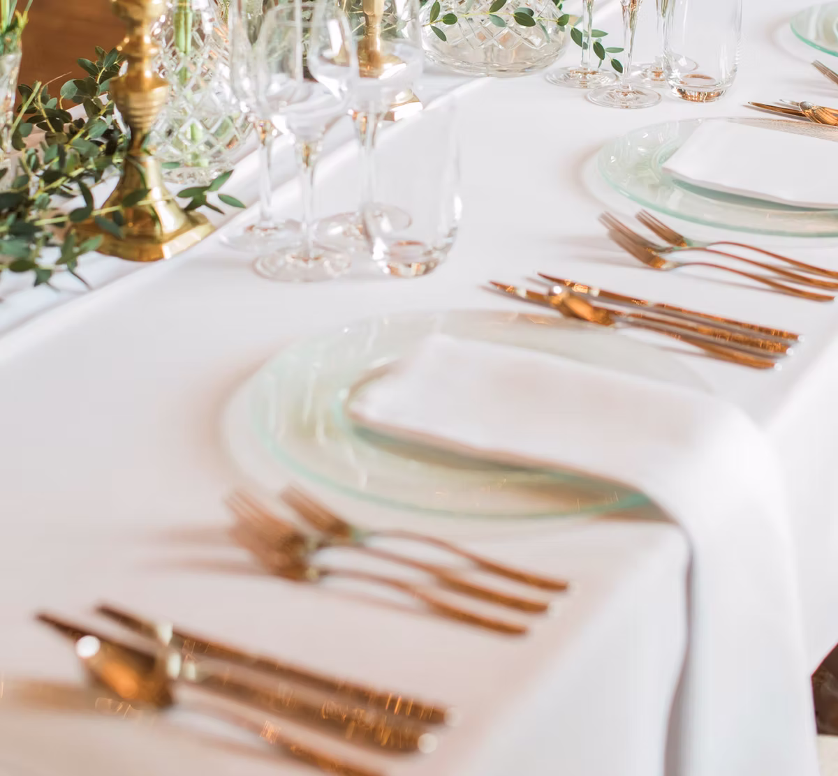 Glass Charger Plates Available to Hire