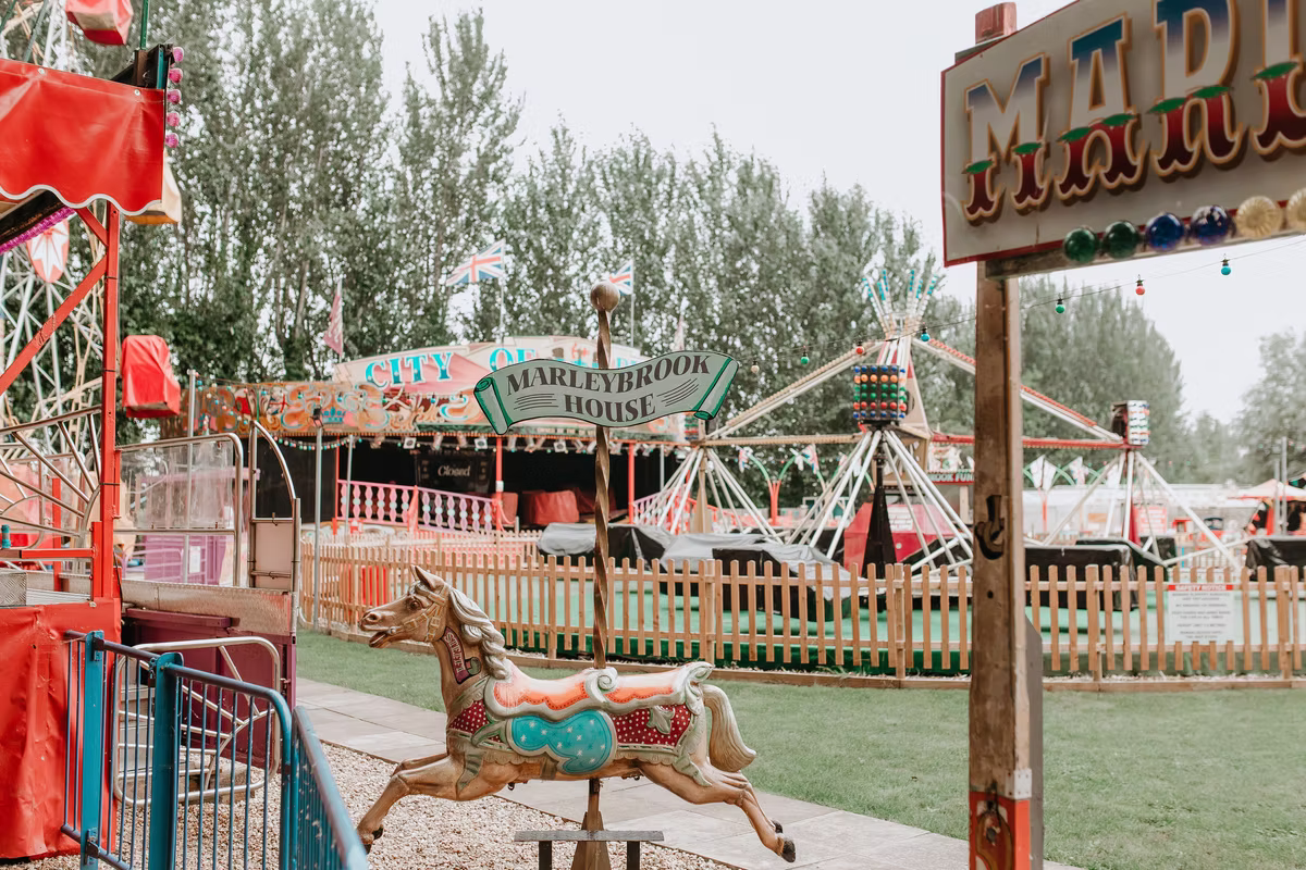 The vintage carousel at Marleybrook House