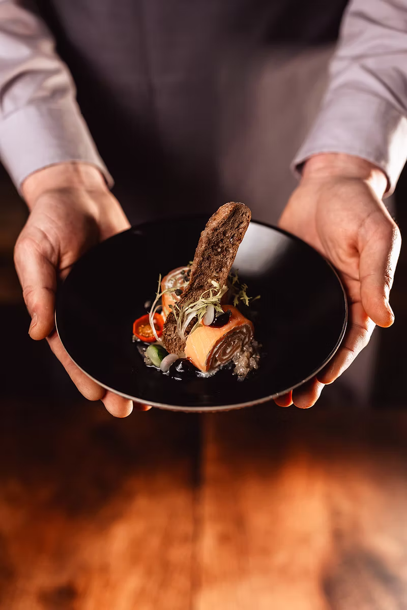 Salmon Roulade Starter captured by Daniel Luke