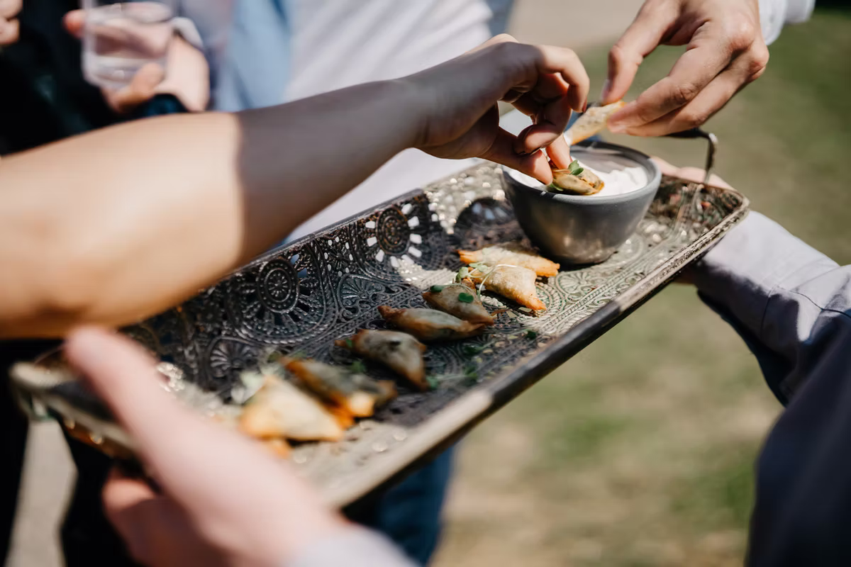 Indian inspired canapés
