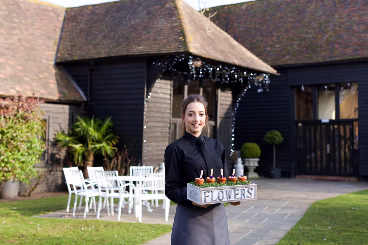 Canapés at Winters Barns